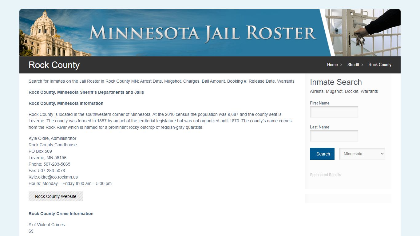 Rock County | Jail Roster Search